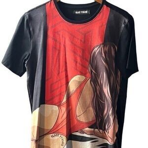 Black pyramid Graphic Shirt Size S Lady In Bathing Suit